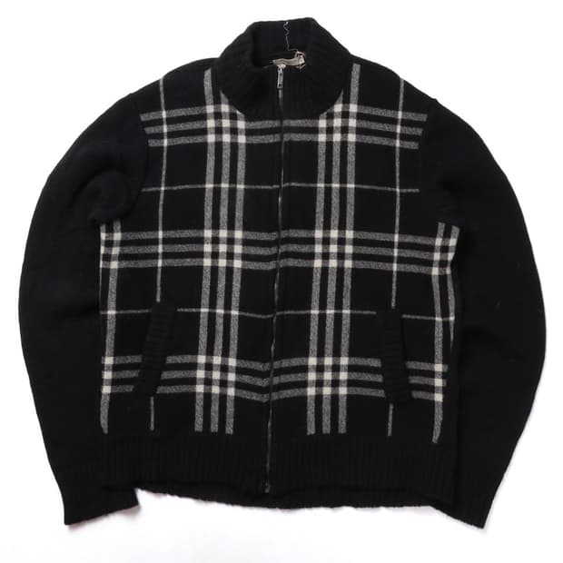 버버리 Burberry Check Knit Zip Up

