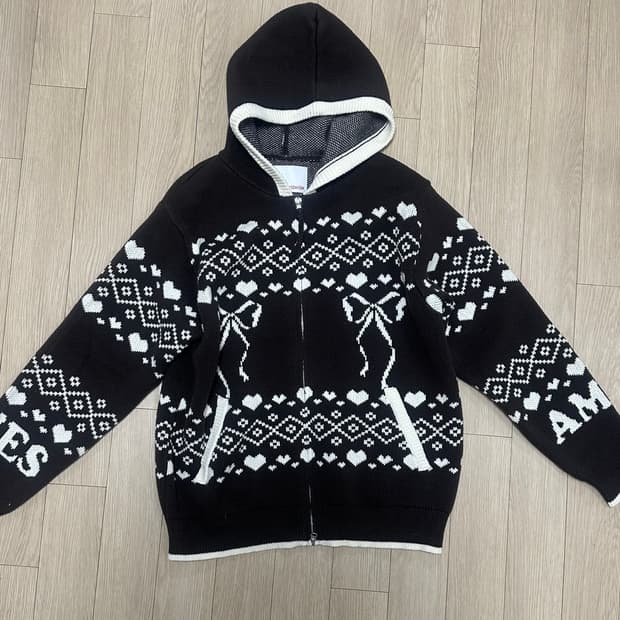 아메스 월드와이드 니트집업 브라운