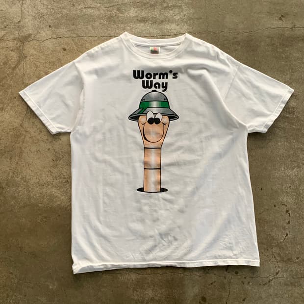 90s WORM’S WAY 프린팅 티셔츠
