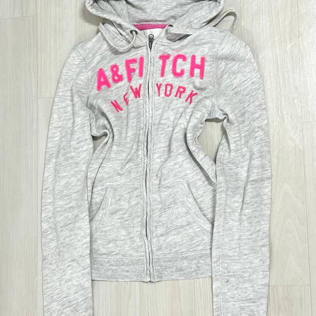 유일매물 초희귀 아베크롬비 멜란지 핑크 딱붙핏 후드집업 