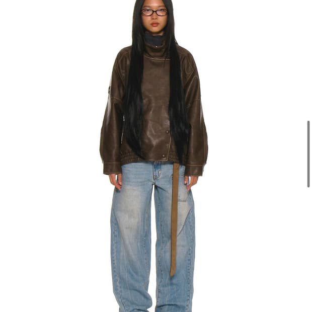 파르티멘토 우먼 레더봄버자켓