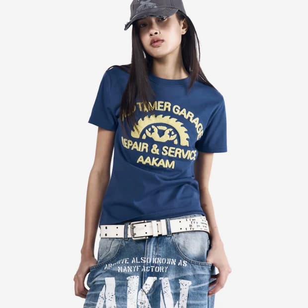 아카Repair Service Boucle Half Top (Navy)
