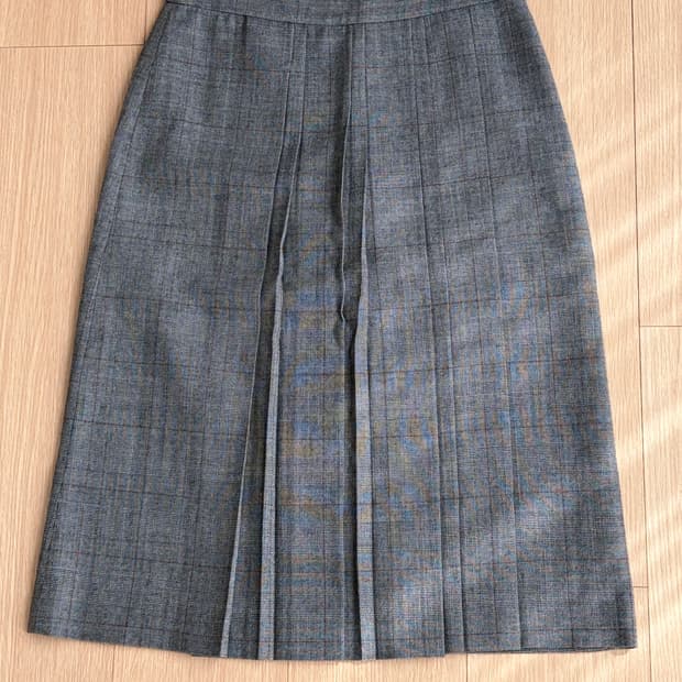 (새상품) apc 체크 플리츠 스커트 36