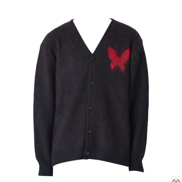 니들스 x 스튜디오스 모헤어 빠삐용 1 가디건 블랙 m사이즈 팔아요