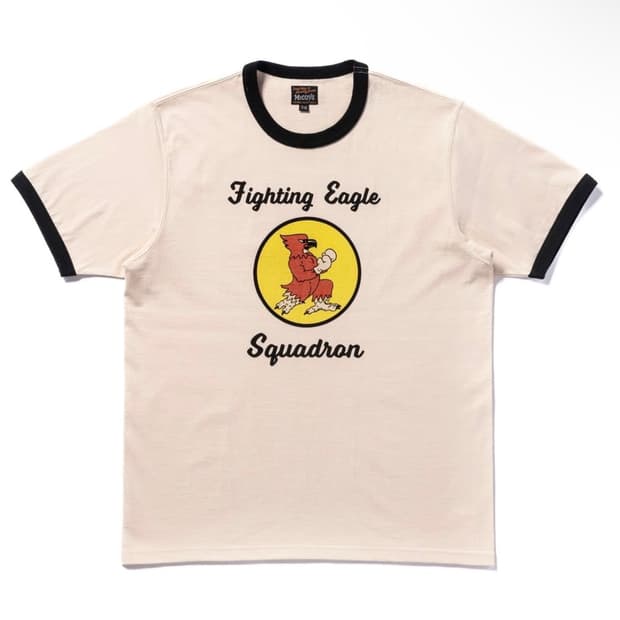[40, L]리얼맥코이 "FIGHTING EAGLE" 링거 티서츠