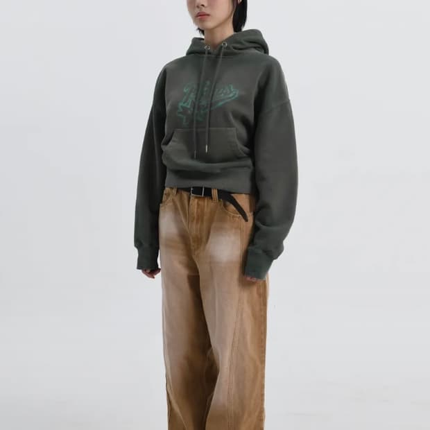 피지컬 디파트먼트 cropped hoodie