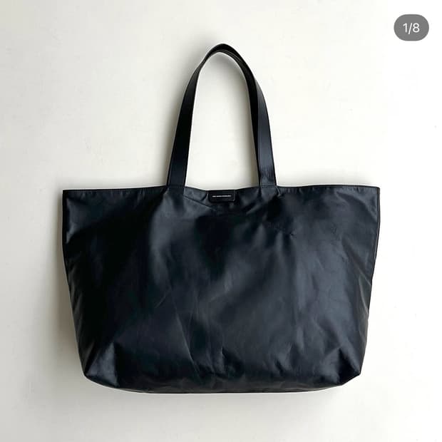 포스트아카이브팩션(파프) 레더 쇼퍼 백 매트 블랙