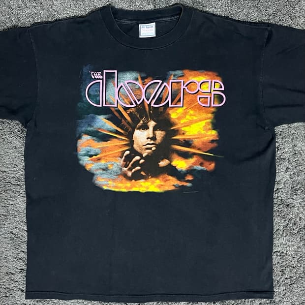 빈티지 90s 더 도어스 페이딩 티셔츠