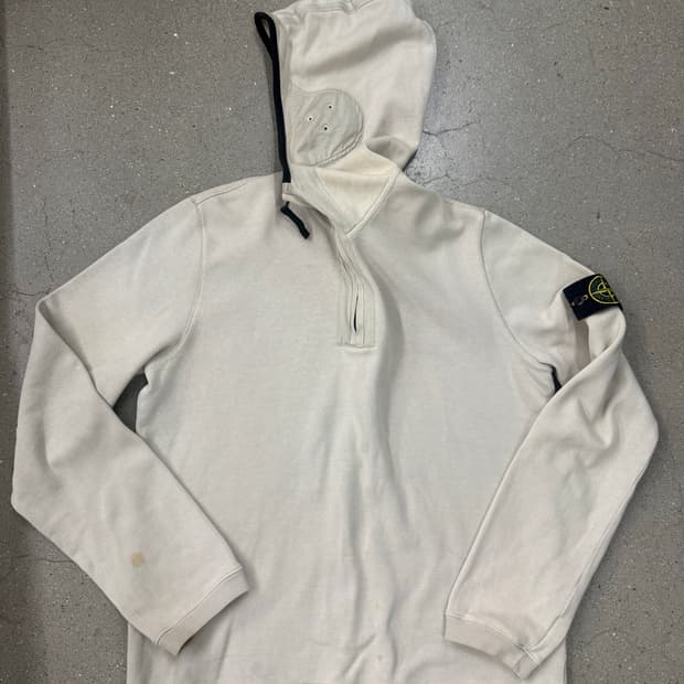 stone island archive cotton hoodie