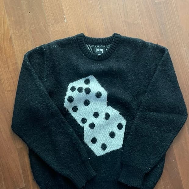 스투시 다이스 모헤어 니트