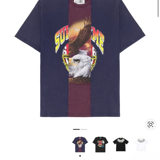 L사이즈) 슈프림 MM6메종마르지엘라 스플릿 숏슬리브