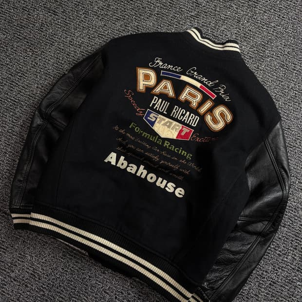 USA 오리지날 빈티지 빅로고 소가죽 울 바시티 자켓 1537