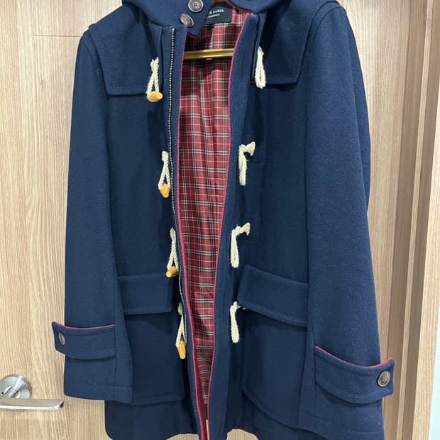 버버리 더플코트 네이비 L