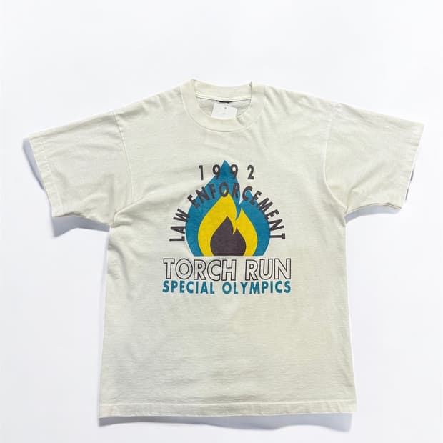90s Torch run 싱글스티치 반팔티