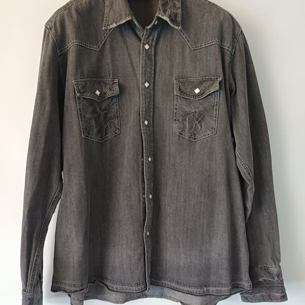 Lucky Store 웨스턴 데님셔츠 (L) 일본빈티지