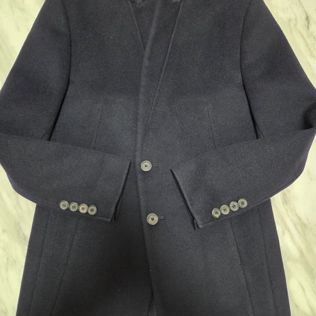 타임옴므 네이비 싱글 코트