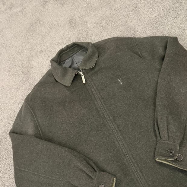 [정품/105] 입생로랑 YSL 로고 자켓 다크그린 c1