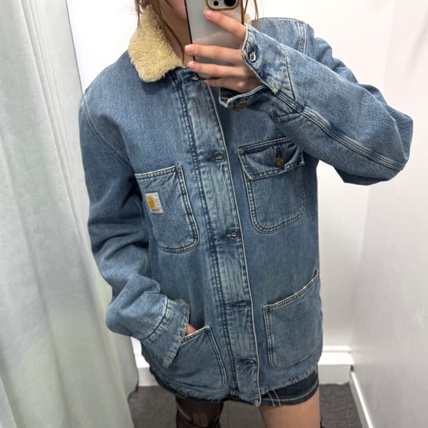 칼하트 wip 피닉스 쉐르파 데님 초어자켓