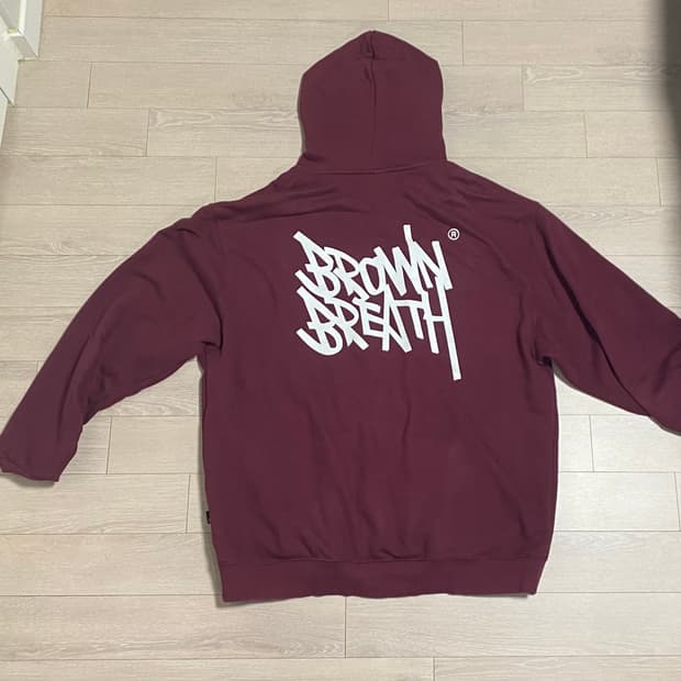 Brown Breath 후드 (버건디) XL