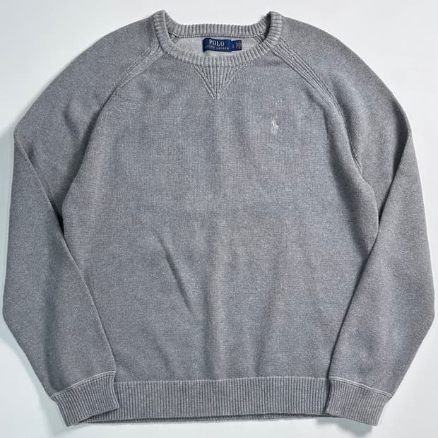 폴로 랄프로렌 그레이 코튼 니트 맨투맨