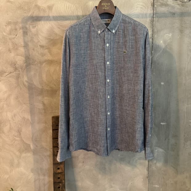 라코스테 리넨 버튼다운 셔츠 100