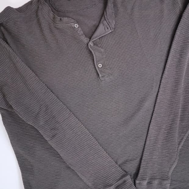 RRL 더블알엘 와플 니트 헨리넥 롱슬리브 티셔츠