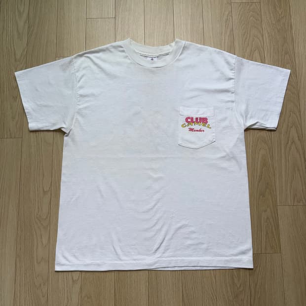 카멜 90s Camel 클럽 멤버스 프로모 빈티지 포켓 티셔츠
