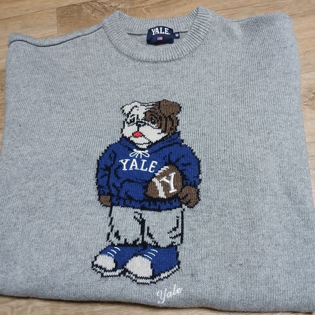 예일 YALE 시그니쳐 불독 니트 겁나 이쁨 강아지 개