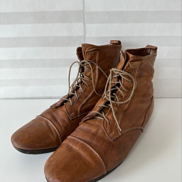 Mihara Yasuhiro Cap Toe Leather Boots