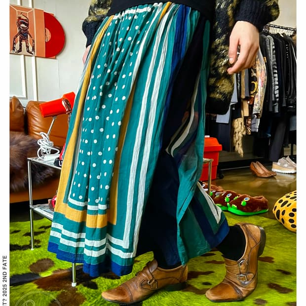 JPN Vintage Layered Dot Skirt Pants