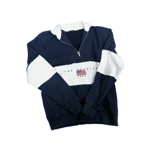 J Galt 반집업 배색 스웻셔츠