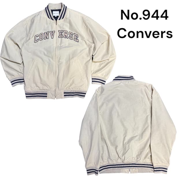 00s 컨버스 베이지 아치로고 코튼 스타디움 자켓 