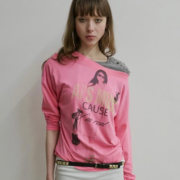 스컬프터 어반 뮤즈 티 애시드 핑크 원숄더