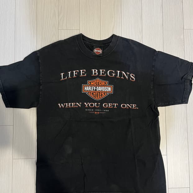 빈티지 할리데이비슨 티셔츠 L made in USA