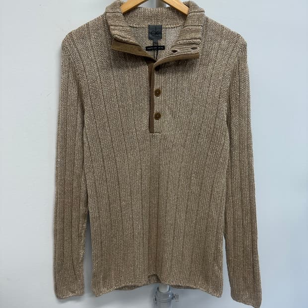 캘빈클라인 하프버튼 니트 새상품