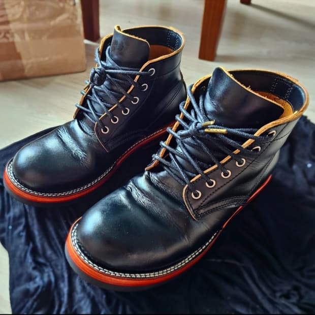 블랙 차심 소가죽 굿이어웰트 부츠 270~275