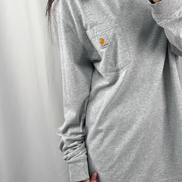 칼하트 포켓 그레이 롱슬리브