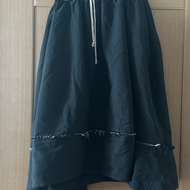 (네고가능)꼼데가르송 꼼데가르송 디스트로이 포인트 스커트 (블랙, M)