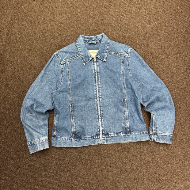 XL)에디 바우어 빈티지 데님 집업 자켓