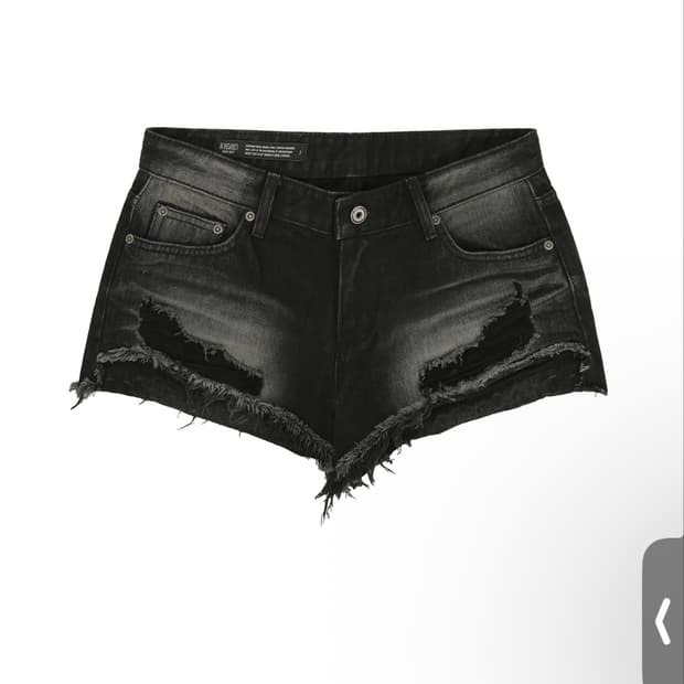 보헤미안서울 DARKNESS LOW WAIST SHORTS, BLACK
