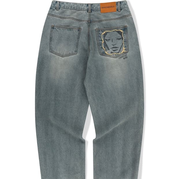 위캔더스) FACE DENIM PANTS (L.DENIM)