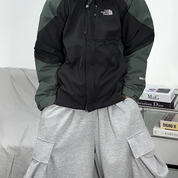 노스페이스 고어텍스 딥카키 바람막이 S