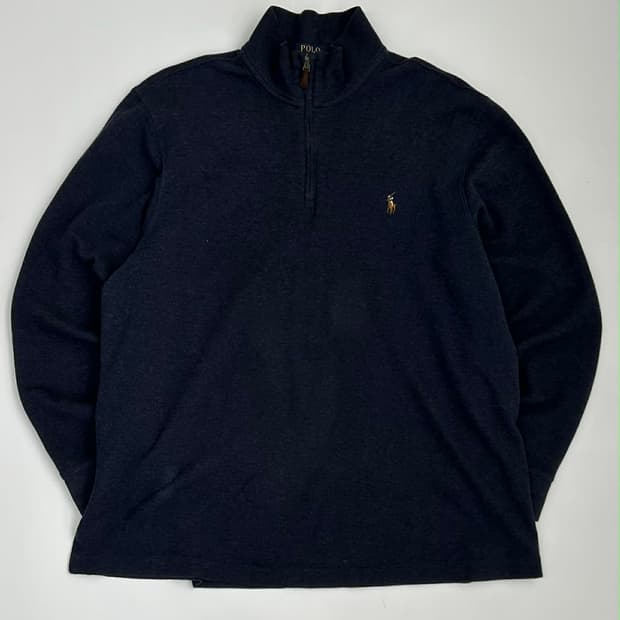 [M] 폴로 랄프로렌 에스테이트립 하프 집업 스웻 셔츠 네이비