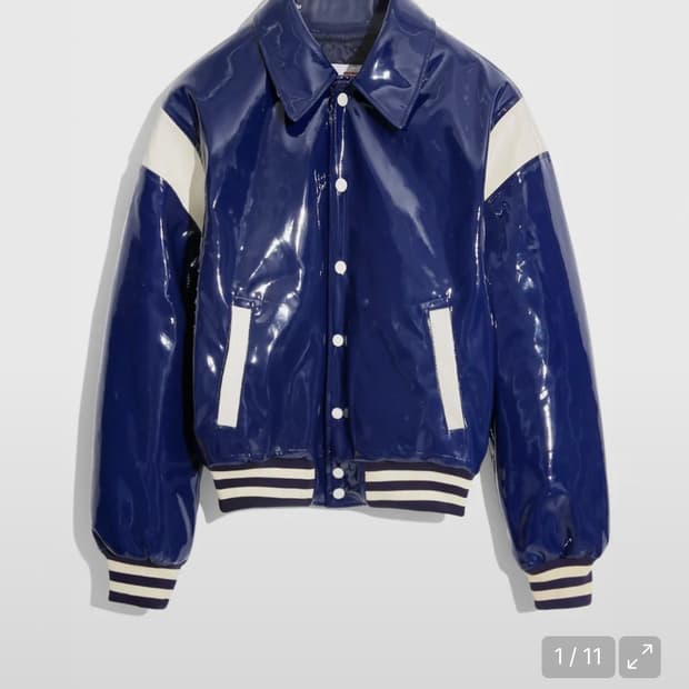 벌스데이수트 PATENT STADIUM JACKET (BLUE)