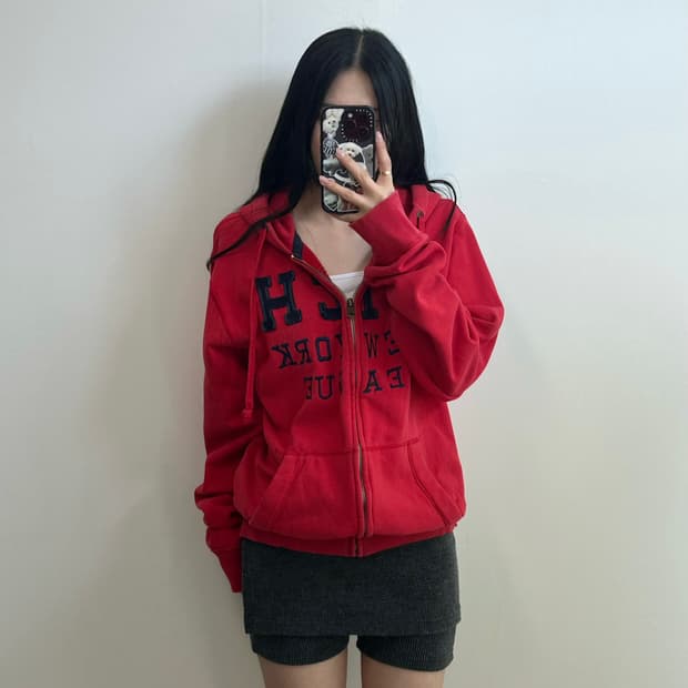 아베크롬비 y2k 와투케 레드 후드집업