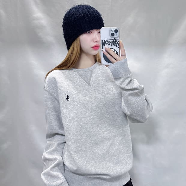 폴로 랄프로렌 라이트그레이 포니 맨투맨 