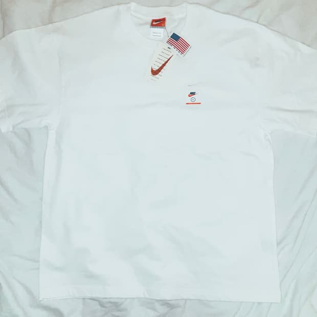 Nike made in USA white tshirt size L