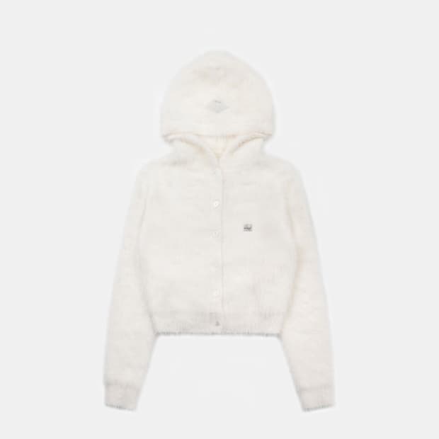 배드블러드 BS 모헤어 후드 가디건