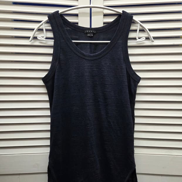 띠어리 린넨 슬리브리스 나시