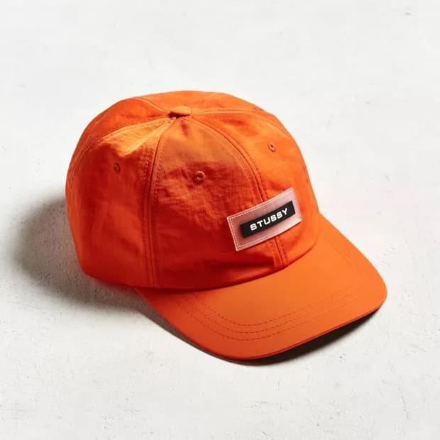 새상품 STUSSY 오렌지 나일론 로우프로 캡